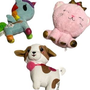 Bundle Set of 3 Small Plush Stuffed Animals